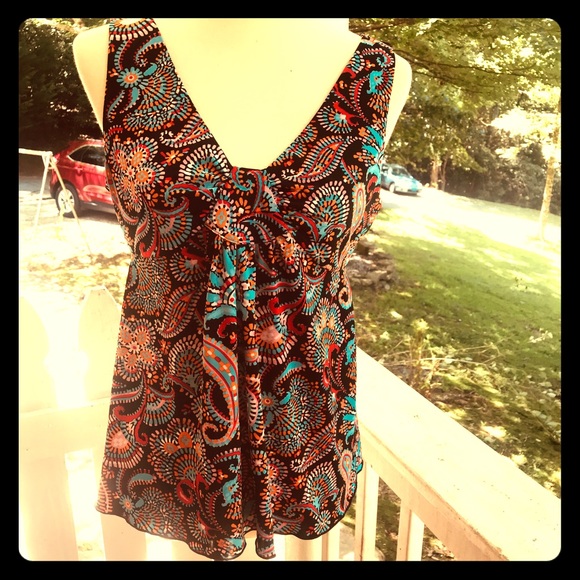 INC International Concepts Tops - INC  Paisley and Floral Top MP FREE SHIP